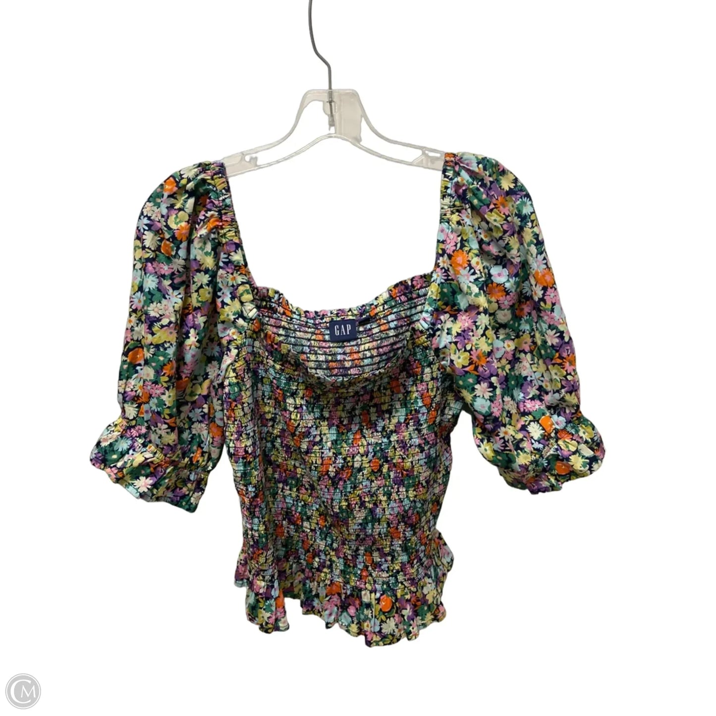 Top Short Sleeve By Gap In Floral Print, Size: L