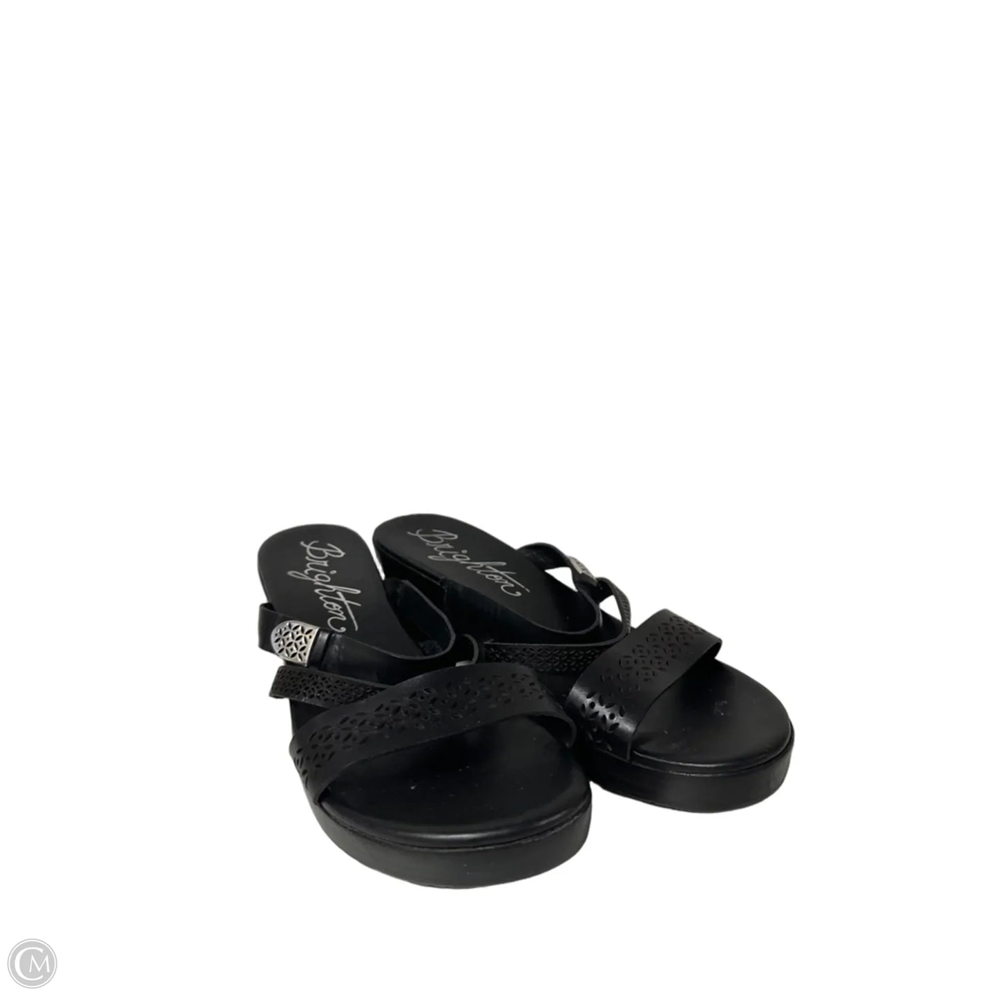 Sandals Heels Wedge By Brighton In Black, Size: 11