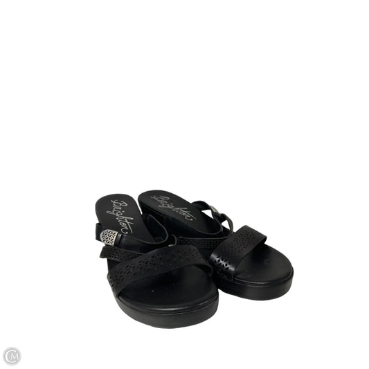 Sandals Heels Wedge By Brighton In Black, Size: 11