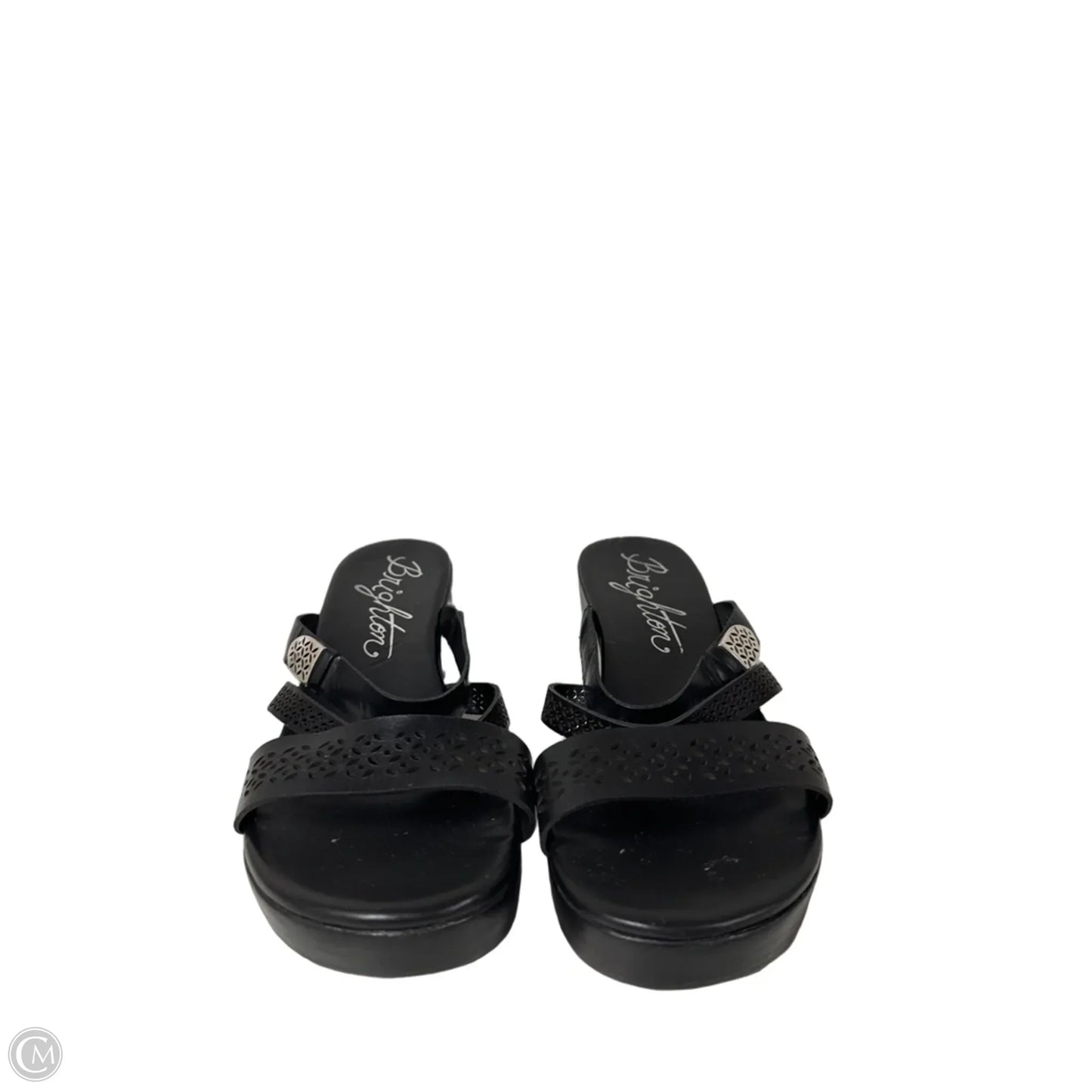 Sandals Heels Wedge By Brighton In Black, Size: 11