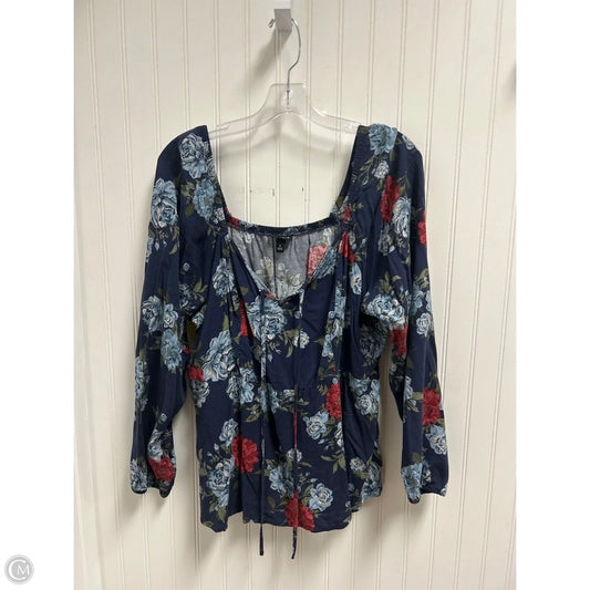 Top Long Sleeve By Torrid In Floral Print, Size: 1x