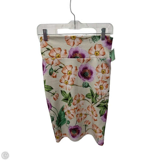 Skirt Midi By Lularoe In Floral Print, Size: 0