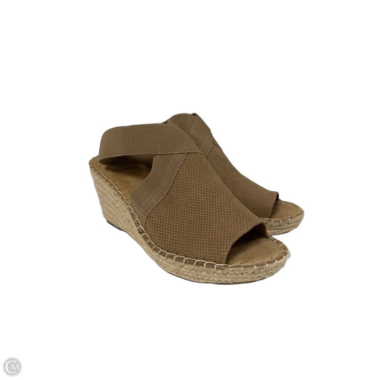 Sandals Heels Wedge By White Mountain In Brown, Size: 7
