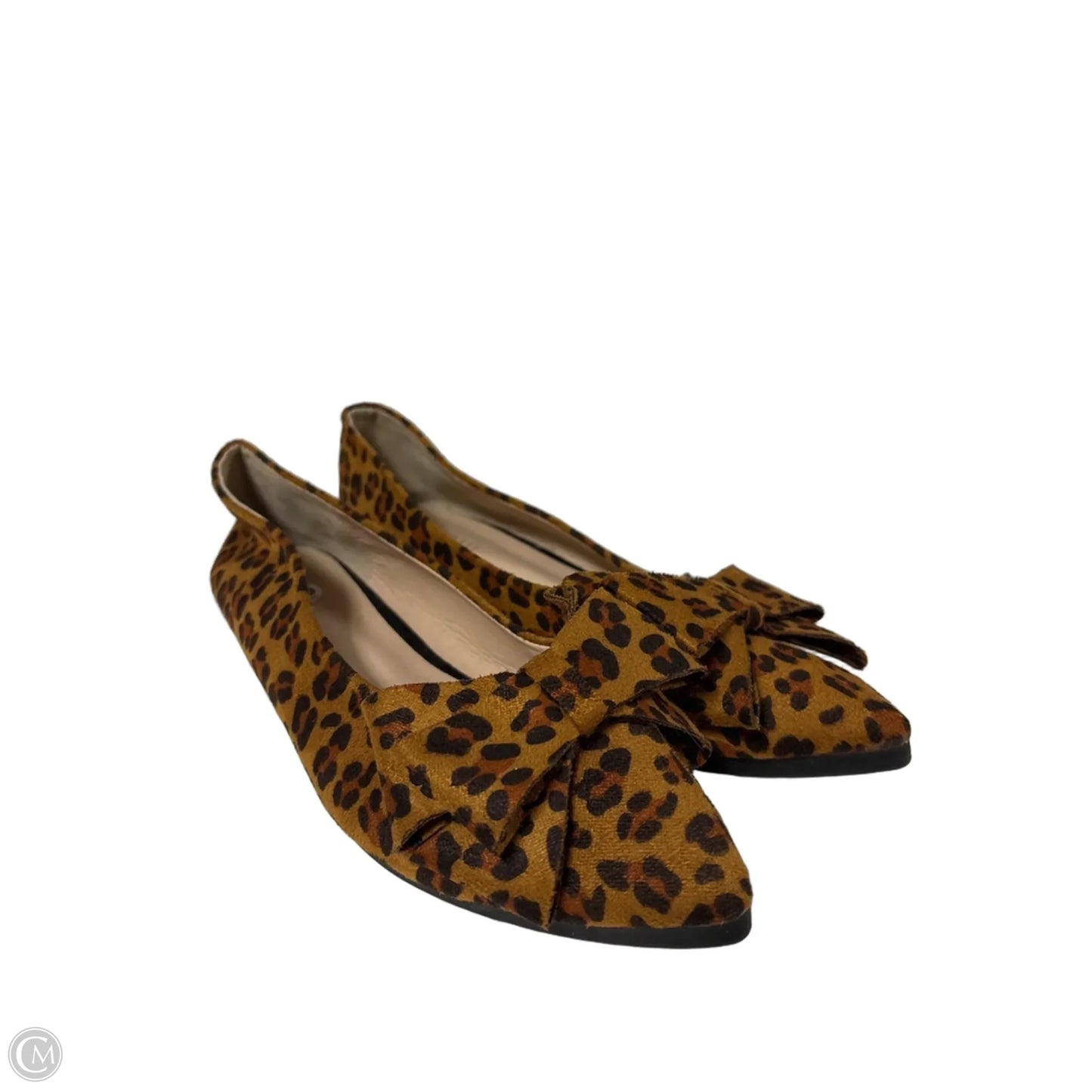 Sandals Flats By Clothes Mentor In Animal Print, Size: 9.5