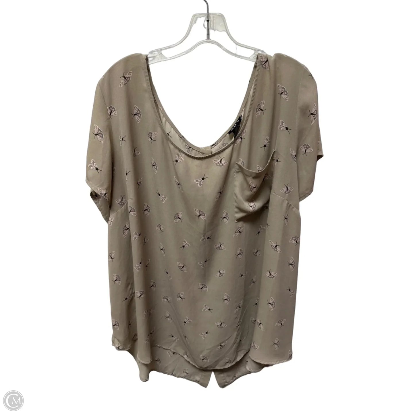 Top Short Sleeve By Torrid In Brown, Size: 4