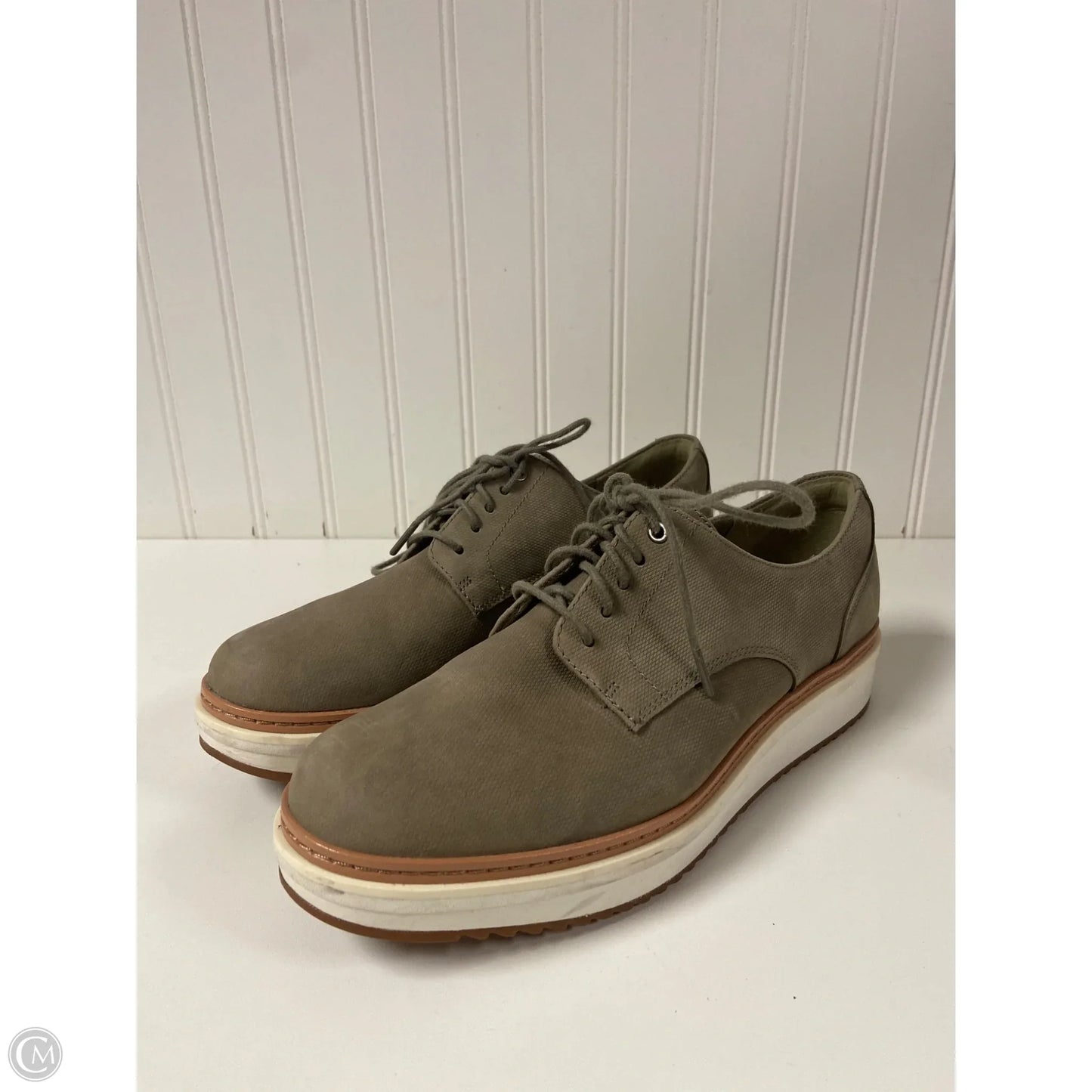 Shoes Sneakers By Clarks In Green, Size: 9