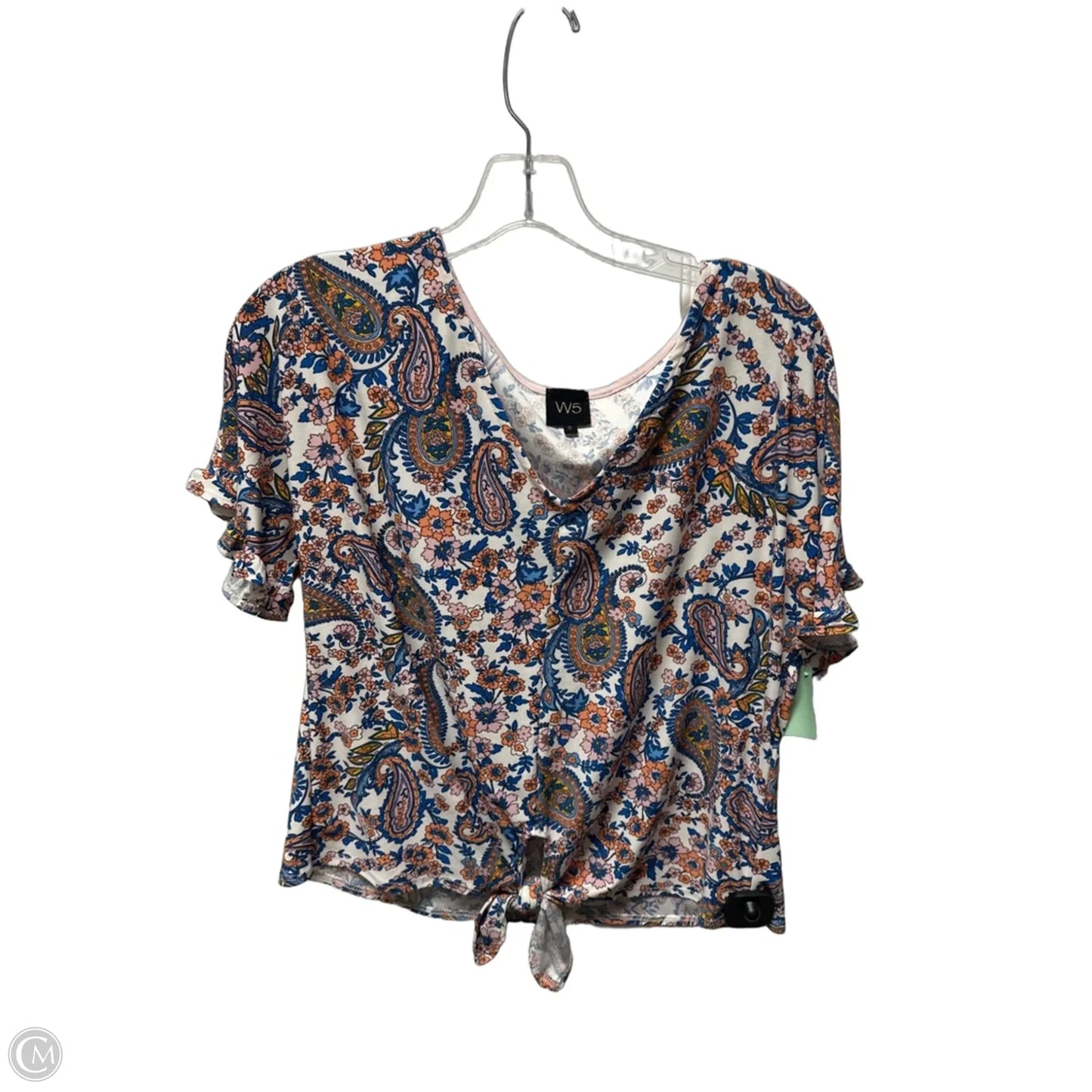 Top Short Sleeve By W5 In Floral Print, Size: S