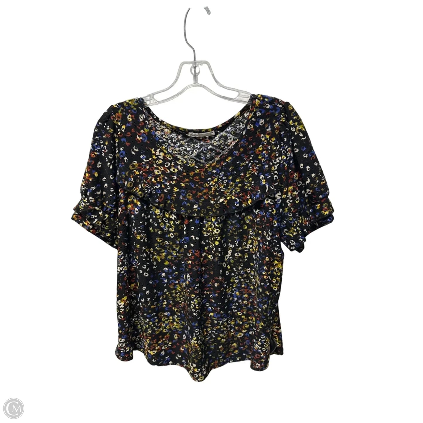 Top Short Sleeve By Clothes Mentor In Black, Size: M