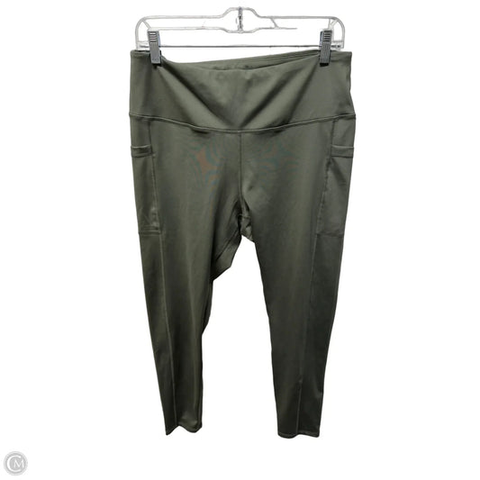Athletic Leggings By Clothes Mentor In Green, Size: L