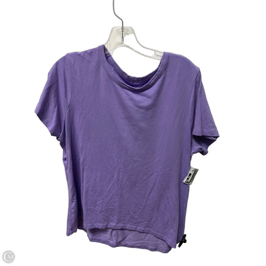 Athletic Top Short Sleeve By Bcg In Purple, Size: L