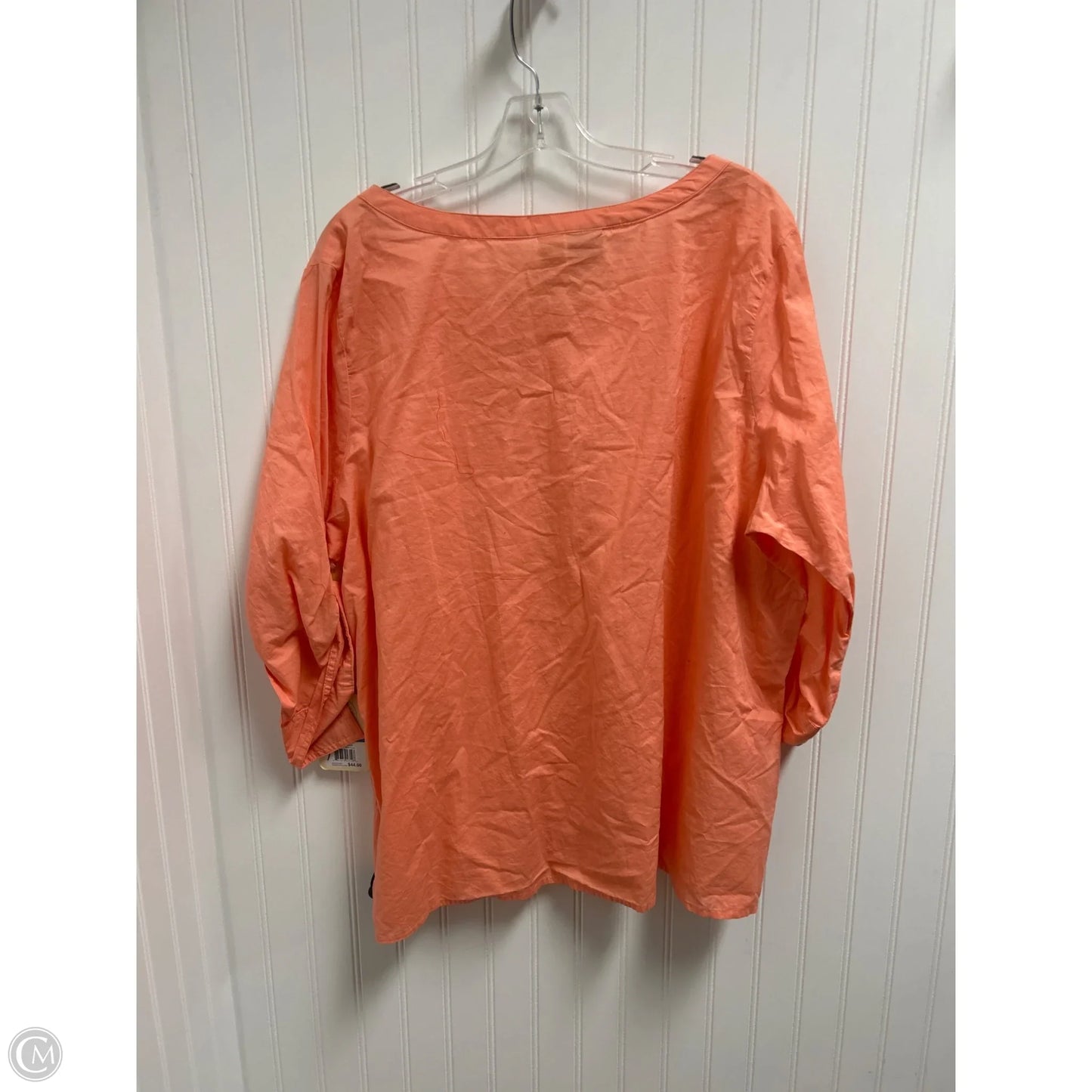 Top 3/4 Sleeve Basic By Caribbean Joe In Coral, Size: Xlp