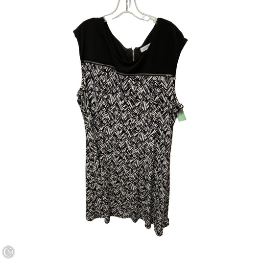 Dress Casual Midi By Calvin Klein In Black, Size: 2x