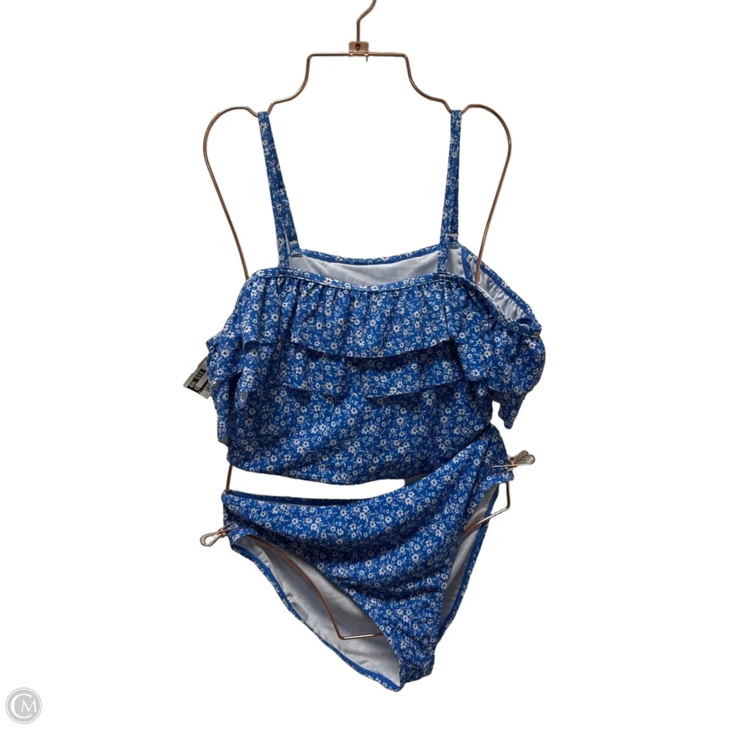 Swimsuit 2pc By Tahari In Blue, Size: Xl