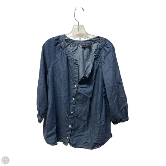 Top Short Sleeve By Lane Bryant In Blue, Size: L