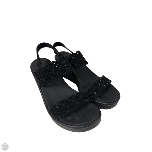 Sandals Heels Wedge By Skechers In Black, Size: 6