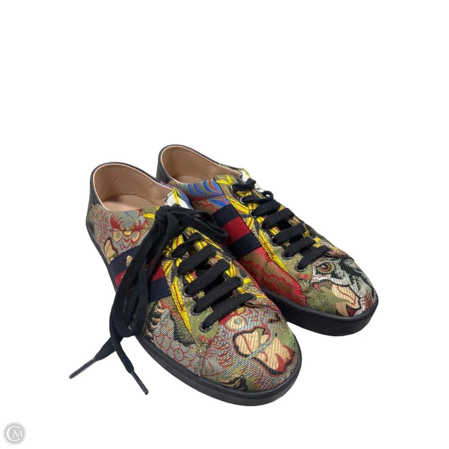 Shoes Luxury Designer By Gucci In Multi-colored, Size: 10