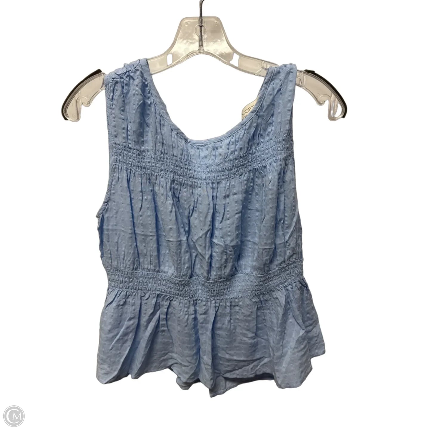 Top Sleeveless By Loft In Blue, Size: M