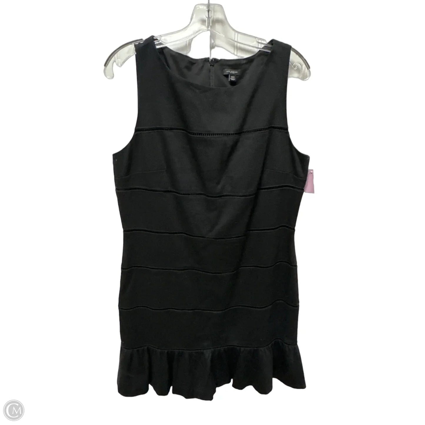 Dress Casual Midi By Ann Taylor In Black, Size: L
