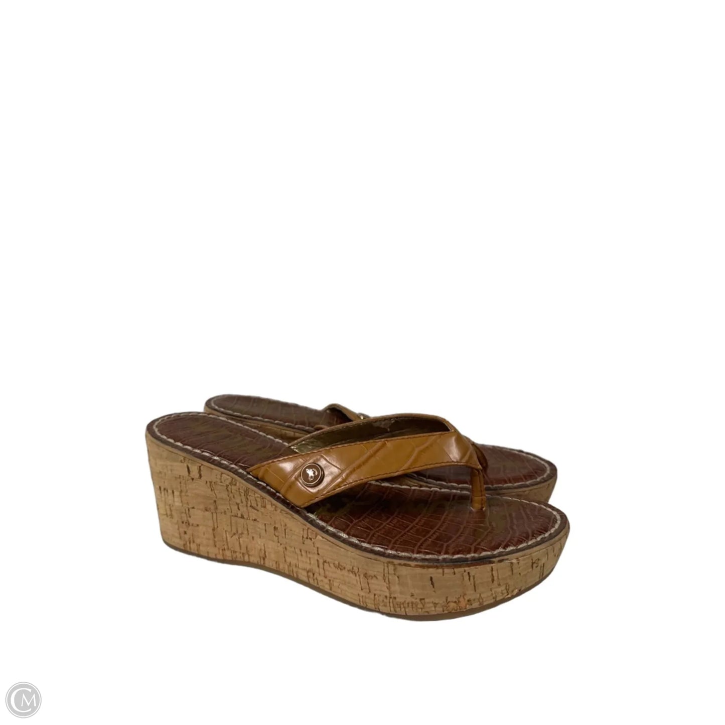 Sandals Heels Block By Sam Edelman In Brown, Size: 7.5