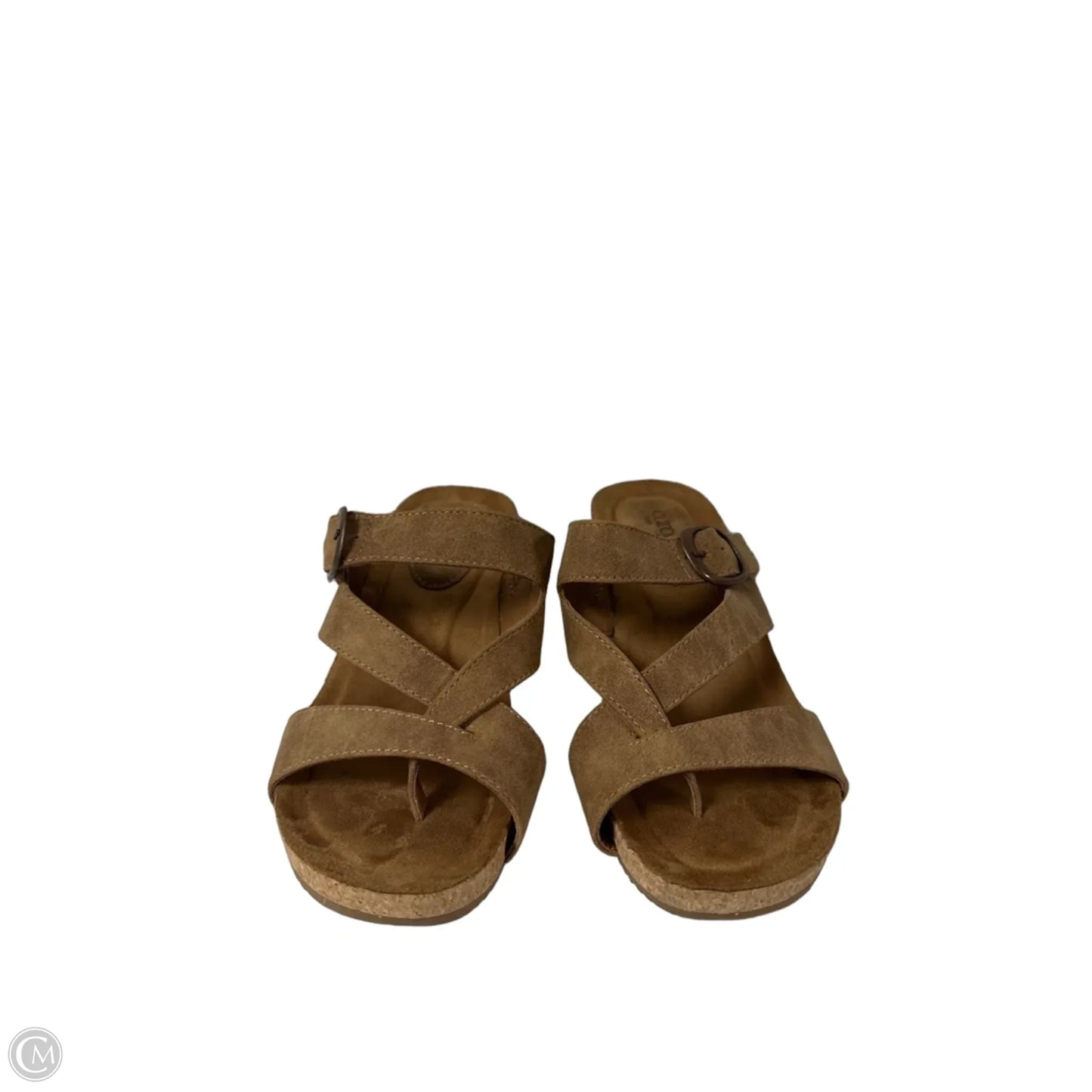 Sandals Heels Wedge By Sofft In Brown, Size: 7