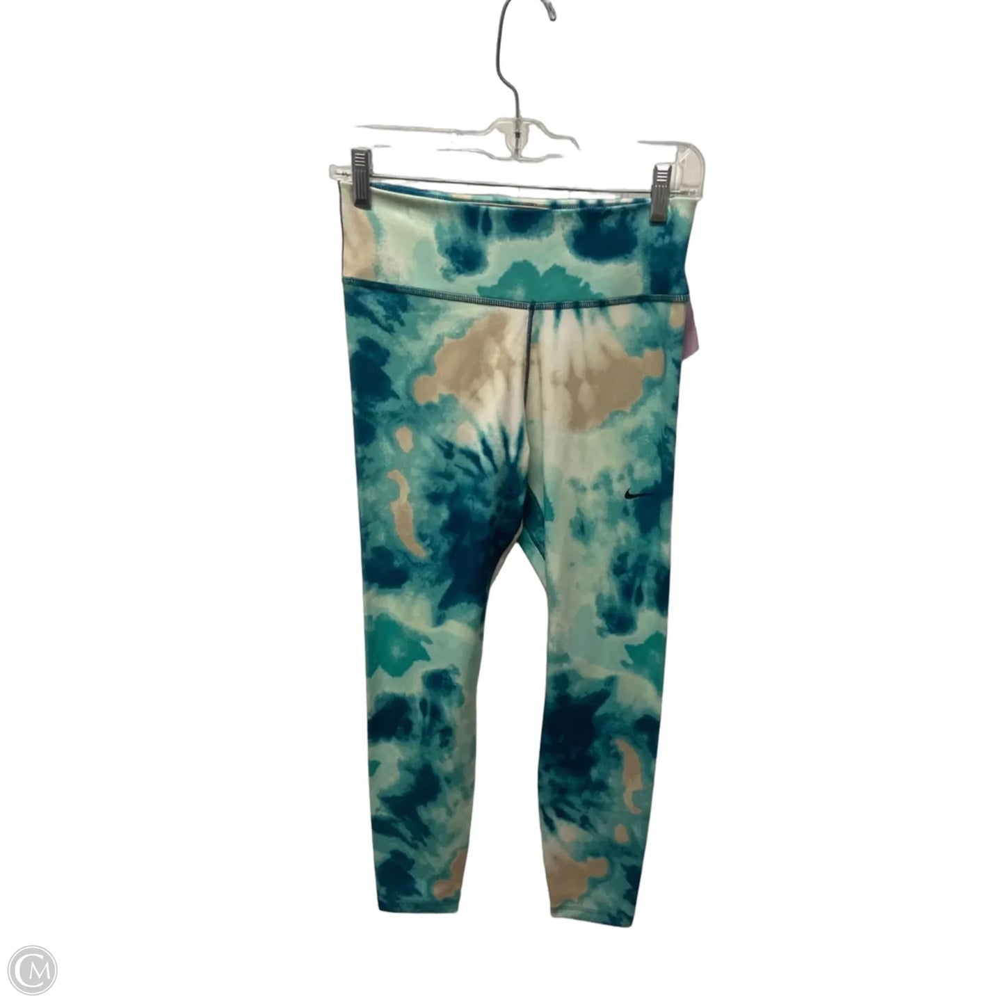 Athletic Leggings By Nike In Green, Size: M
