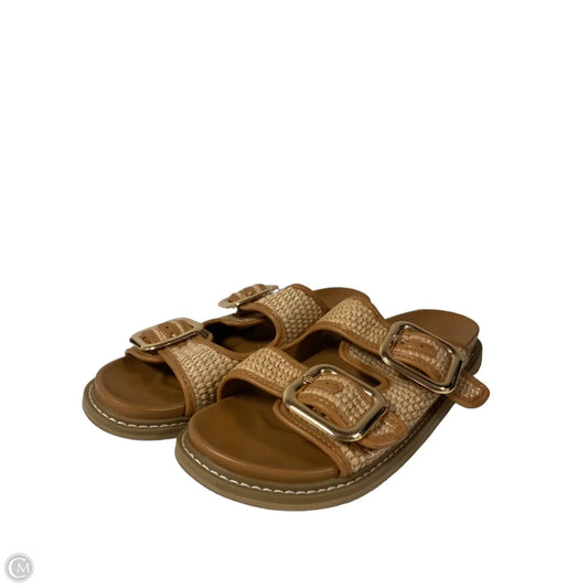 Sandals Heels Platform By Universal Thread In Brown, Size: 9.5
