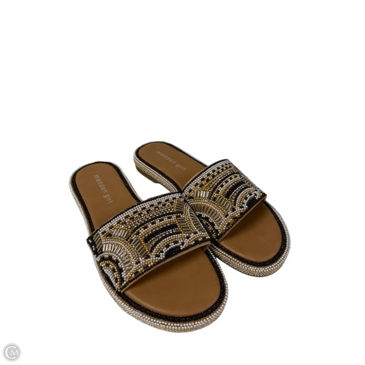Sandals Flats By Madden Girl In Brown, Size: 6.5
