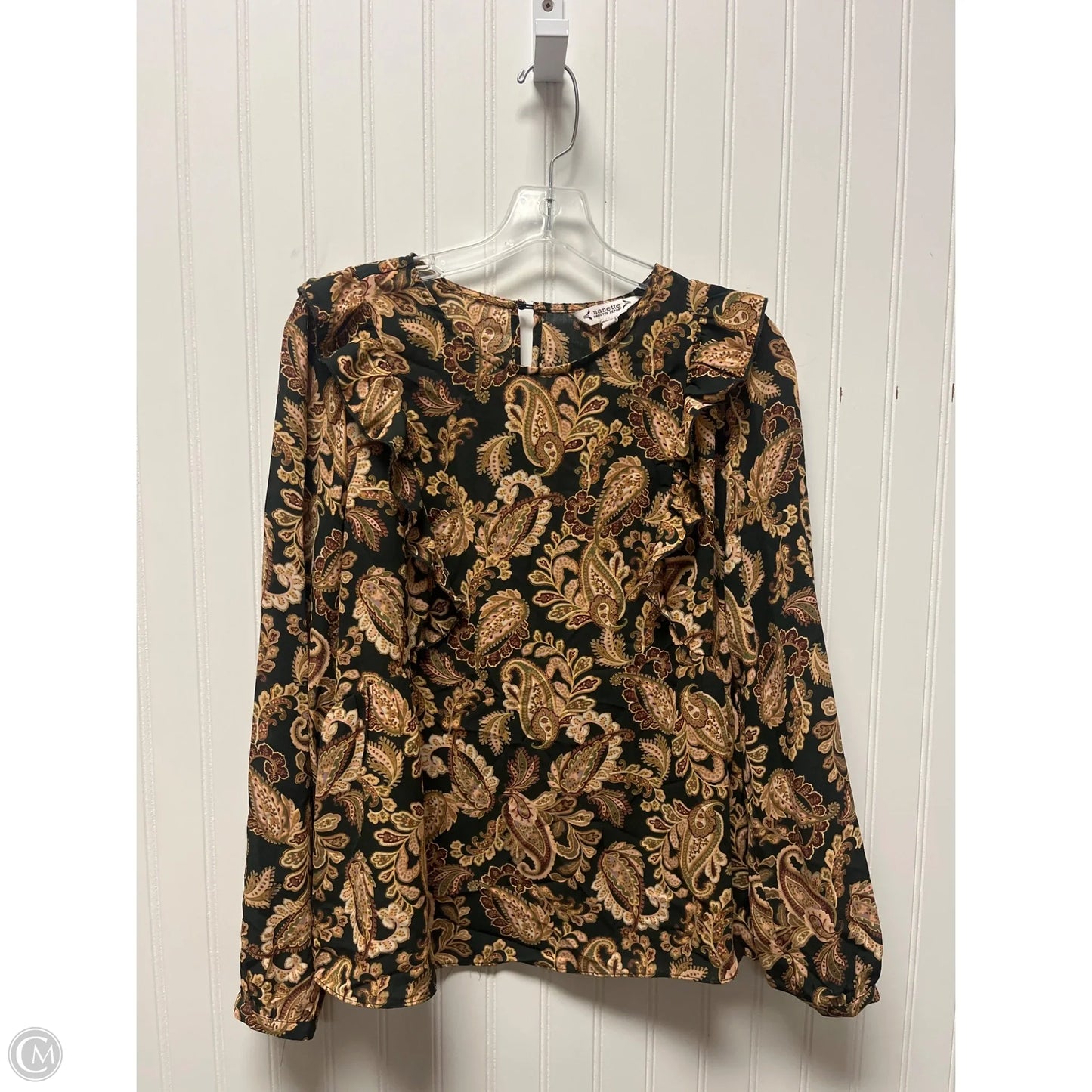 Top Long Sleeve By Nanette By Nanette Lepore In Green, Size: M