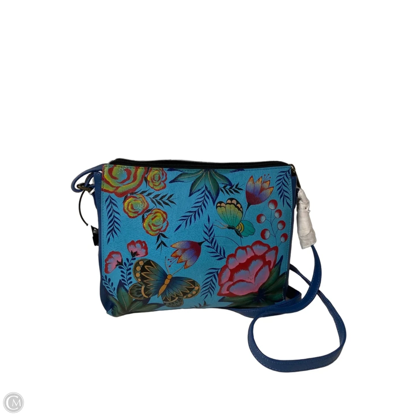 Handbag Leather By Anuschka, Size: Medium