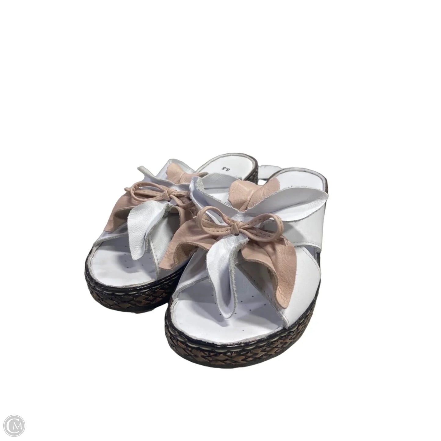 Sandals Heels Platform By Spring Step In White, Size: 8.5