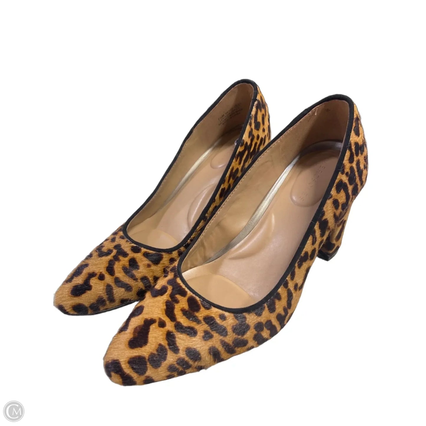 Sandals Heels Block By Aerosoles In Animal Print, Size: 7.5