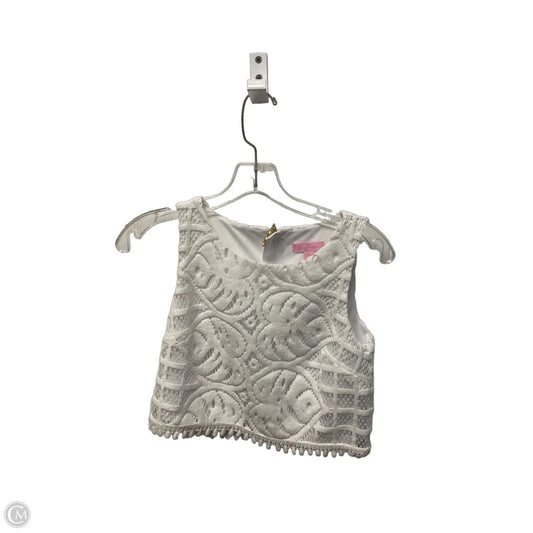 Top Sleeveless Designer By Lilly Pulitzer In White, Size: Xxs