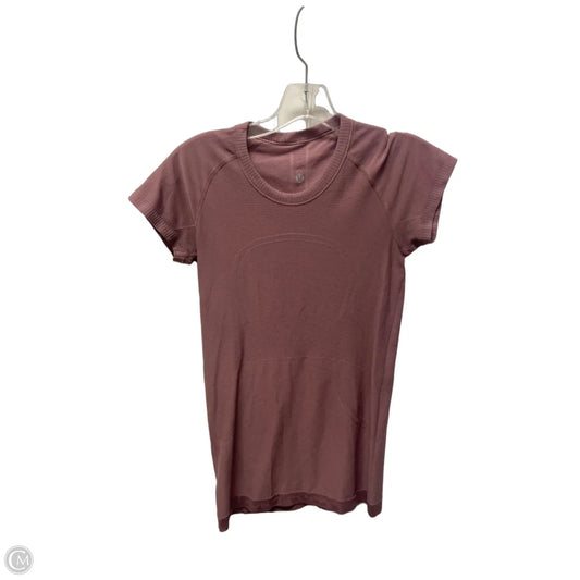 Athletic Top Short Sleeve By Lululemon In Purple, Size: S