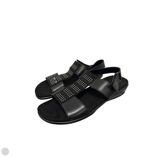 Sandals Flats By Easy Spirit In Black, Size: 8.5