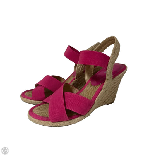 Sandals Heels Wedge By Apt 9 In Pink, Size: 7.5