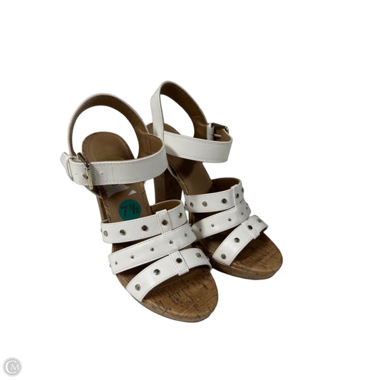 Sandals Heels Block By Report In Brown, Size: 7.5