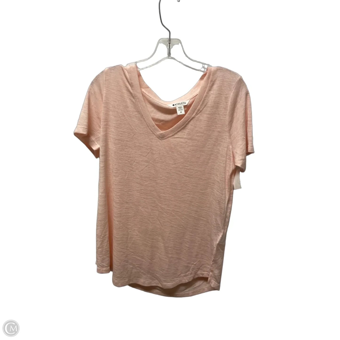 Athletic Top Short Sleeve By Athleta In Pink, Size: M