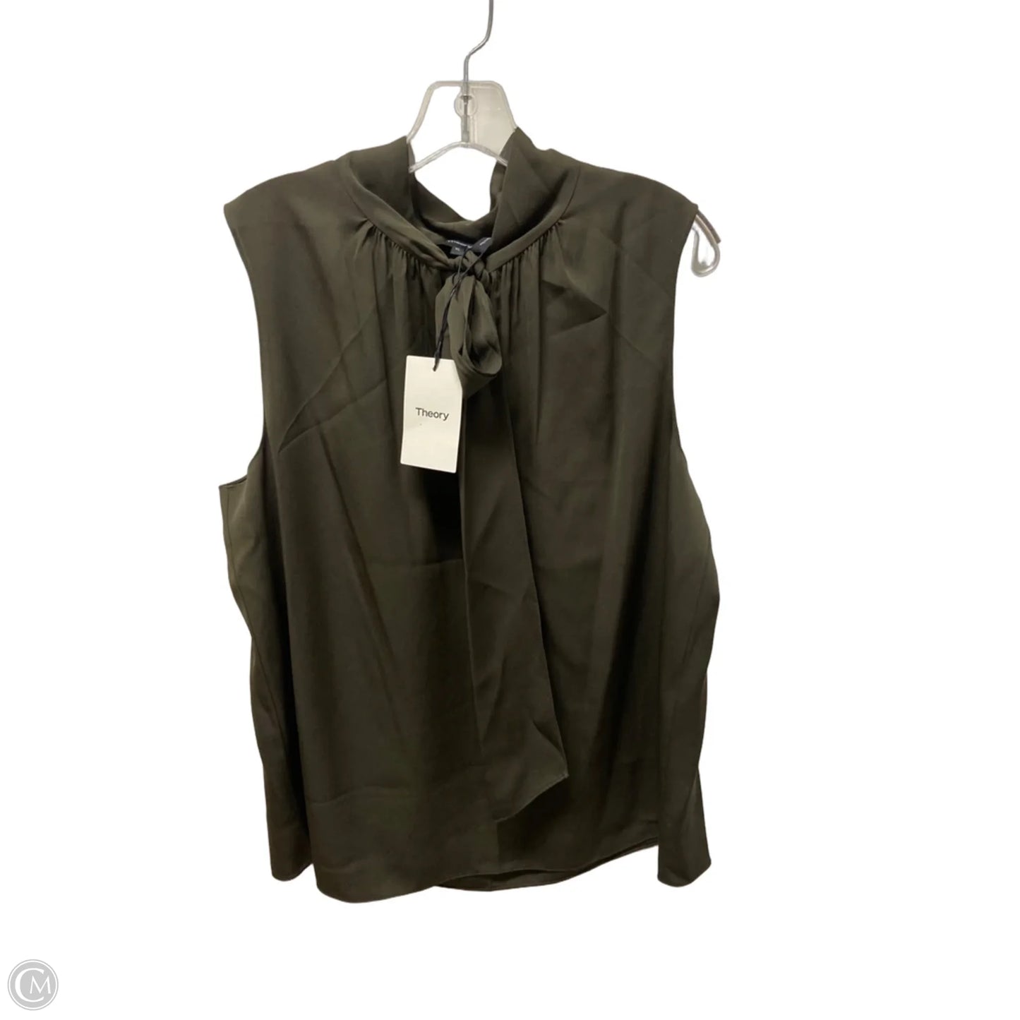 Top Sleeveless By Theory In Green, Size: Xl