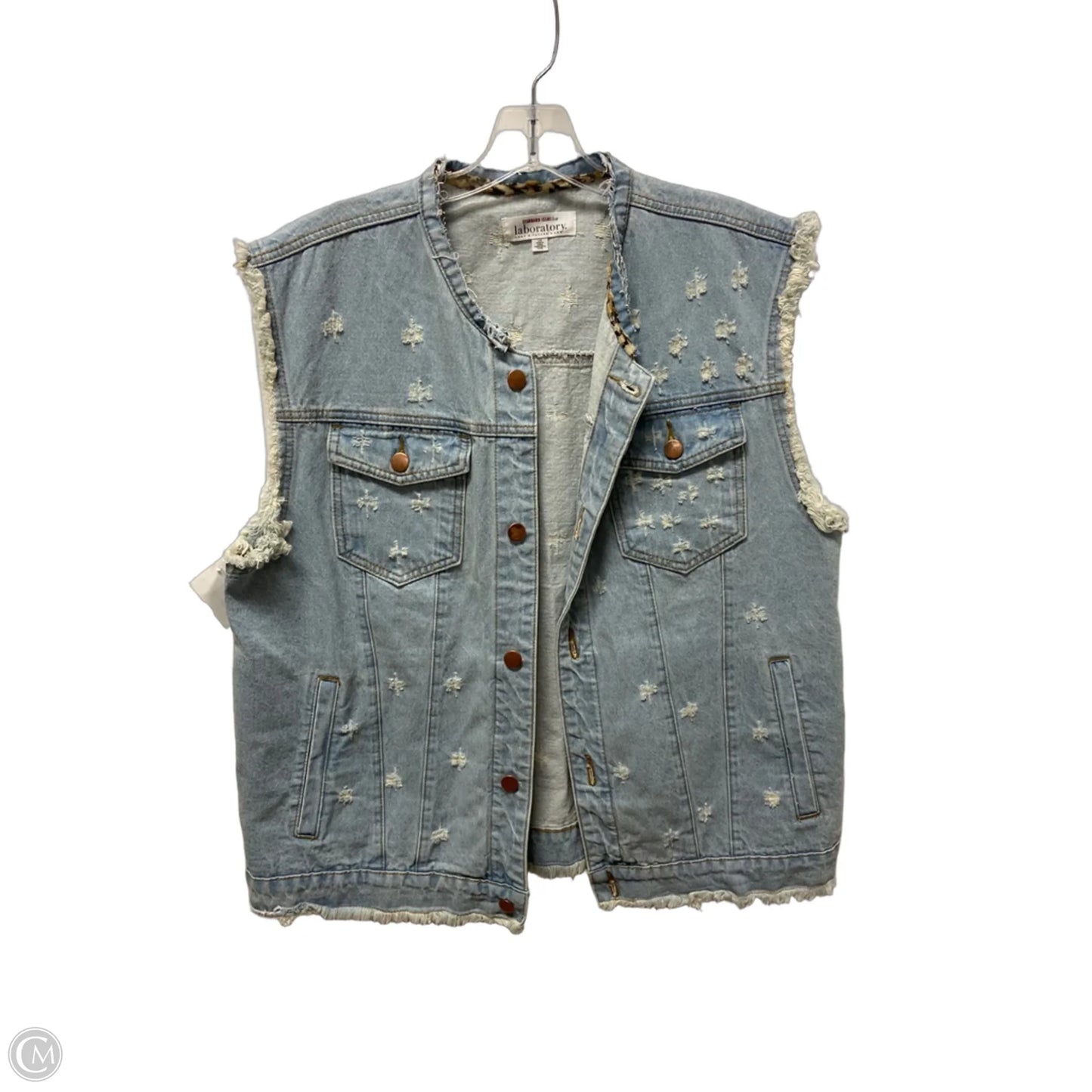 Jacket Denim By Clothes Mentor In Blue, Size: L
