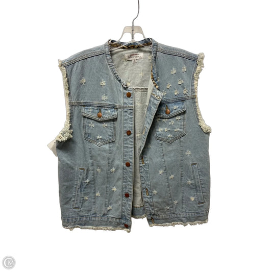 Jacket Denim By Clothes Mentor In Blue, Size: L