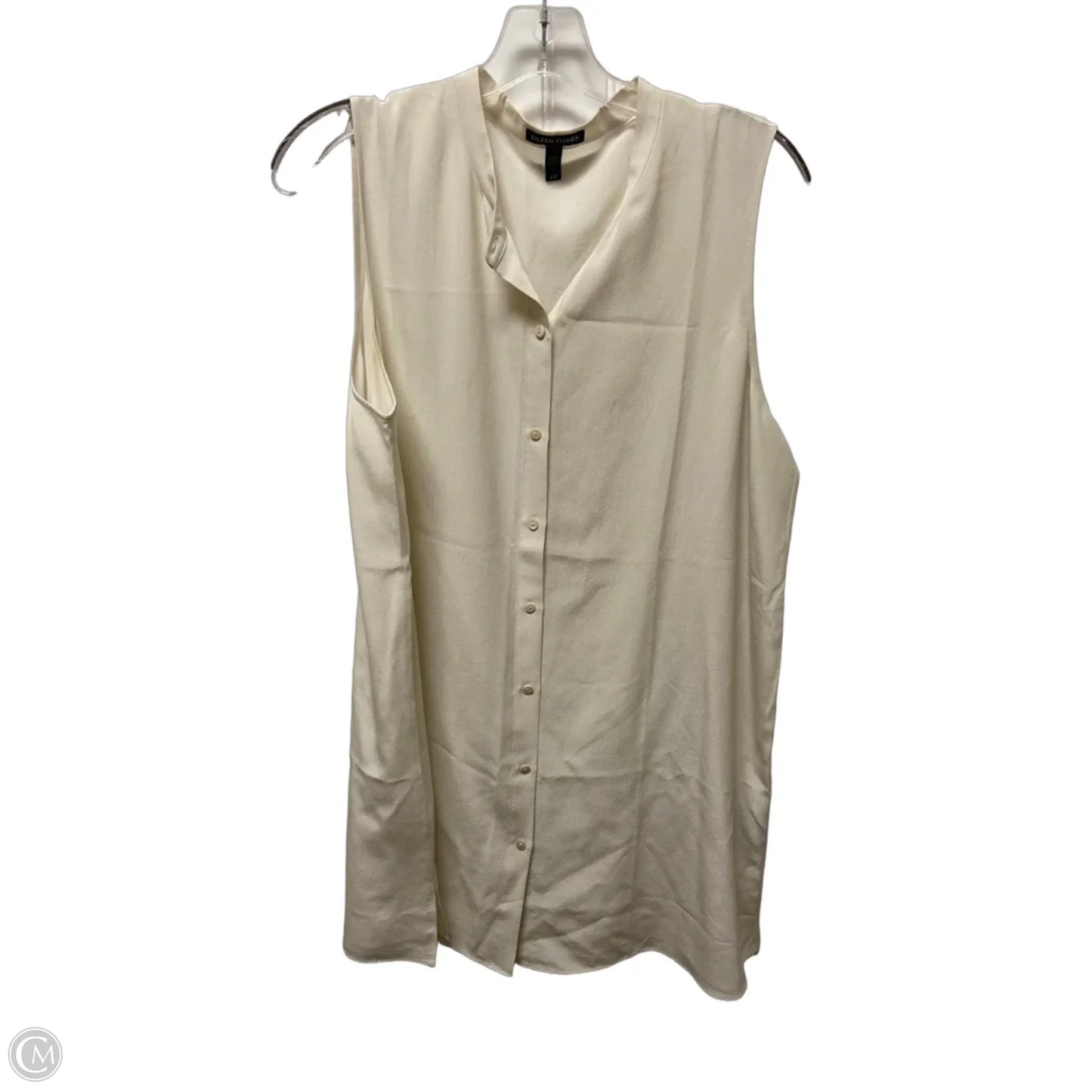 Top Sleeveless By Eileen Fisher In Cream, Size: L