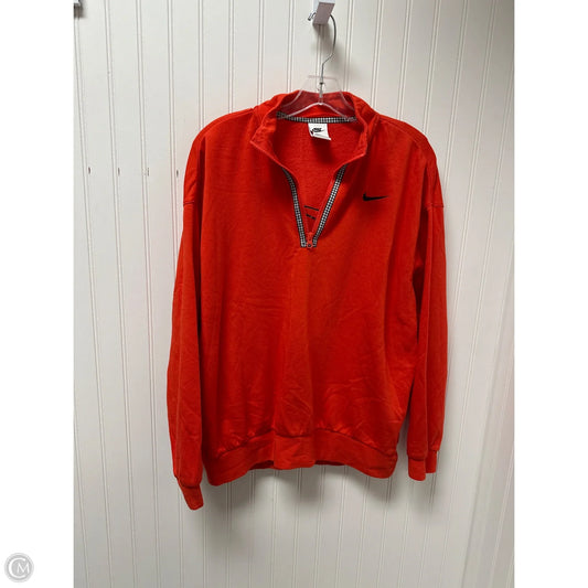 Sweatshirt Crewneck By Nike In Orange, Size: S