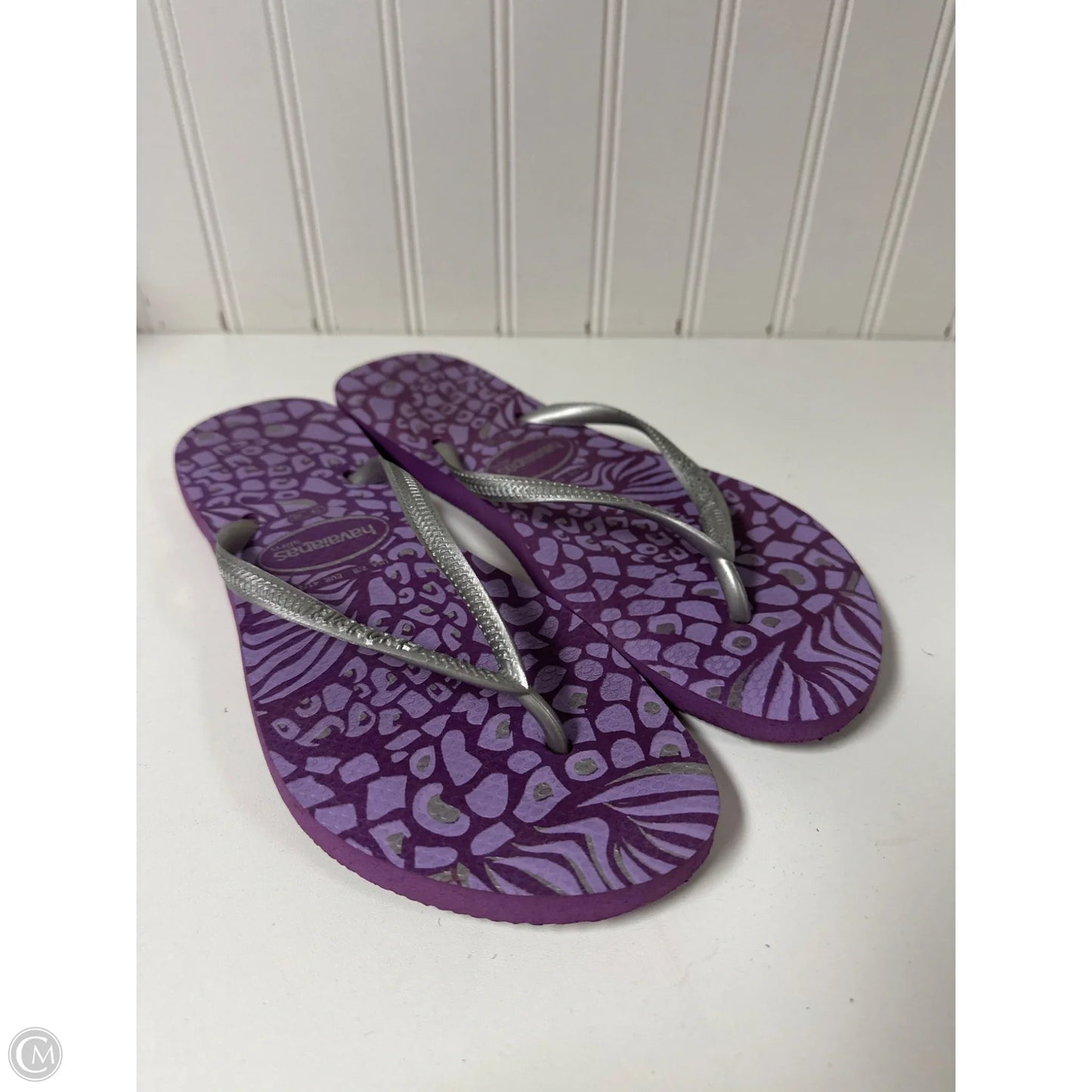 Sandals Flip Flops By Havaianas In Purple, Size: 8