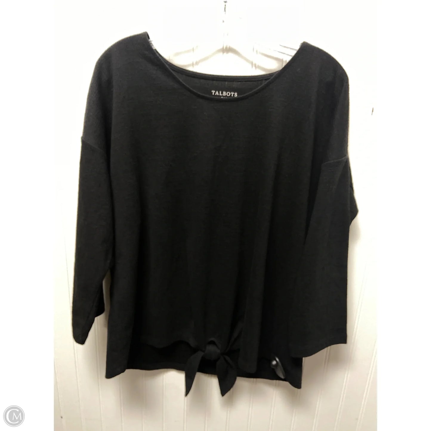 Top Long Sleeve By Talbots In Black, Size: L