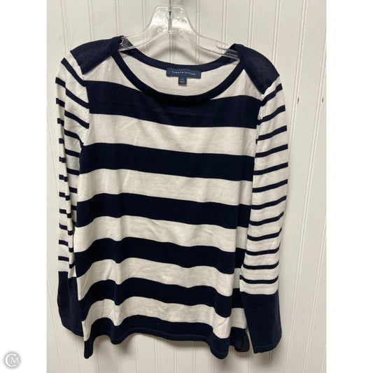 Sweater By Tommy Hilfiger In Striped Pattern, Size: L