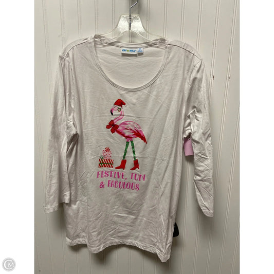 Top Long Sleeve By Clothes Mentor In White, Size: Xl