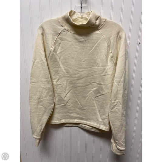Athletic Top Long Sleeve Crewneck By Champion In Tan, Size: M