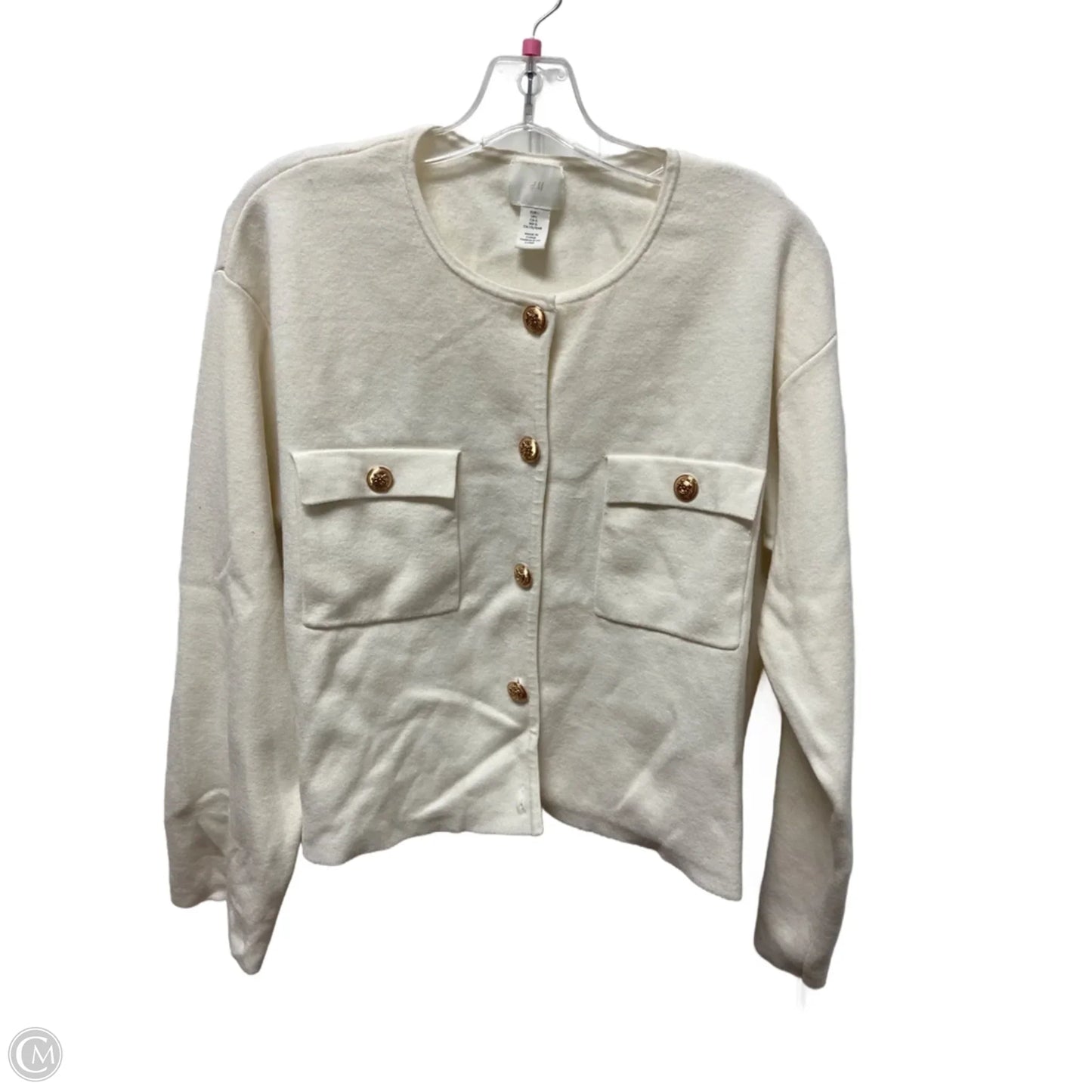 Cardigan By H&m In White, Size: L