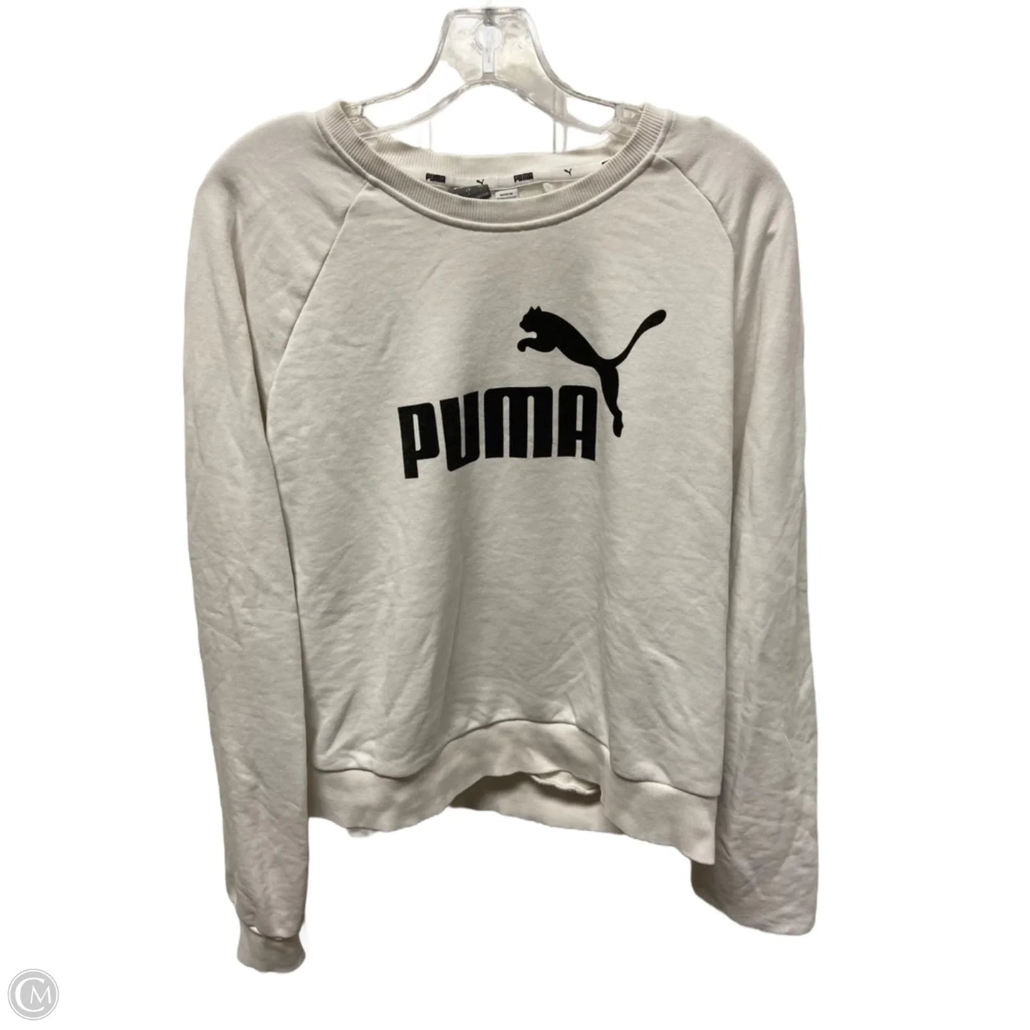 Athletic Sweatshirt Crewneck By Puma In White, Size: L