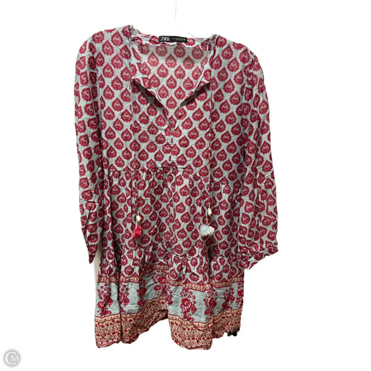 Dress Casual Midi By Zara In Red, Size: S